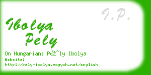 ibolya pely business card